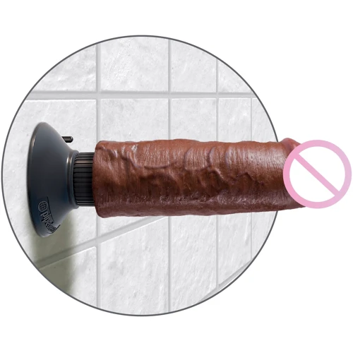 Вибратор Pipedream Vibrating King Cock 6", 15.4x4.8 см, коричневый