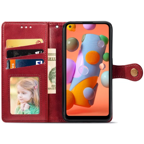 Аксессуар для смартфона Mobile Case Getman Gallant Red for Samsung A115 Galaxy A11: Материал искусcтвенная кожа