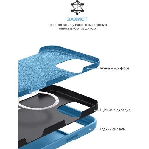 Чехол для iPhone ArmorStandart ICON2 MagSafe Capri Blue for iPhone 16 Pro Max (ARM80198) фото 5