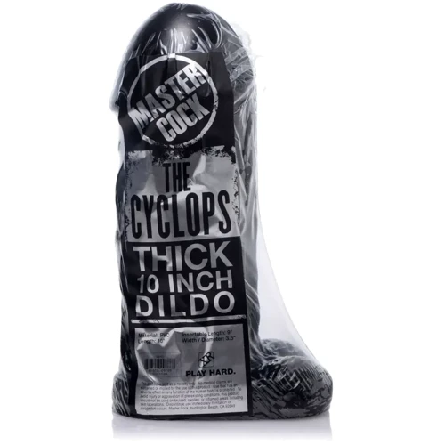 Большой и толстый фаллоимитатор Master Cock The Cyclops 10" Dildo (чёрный)