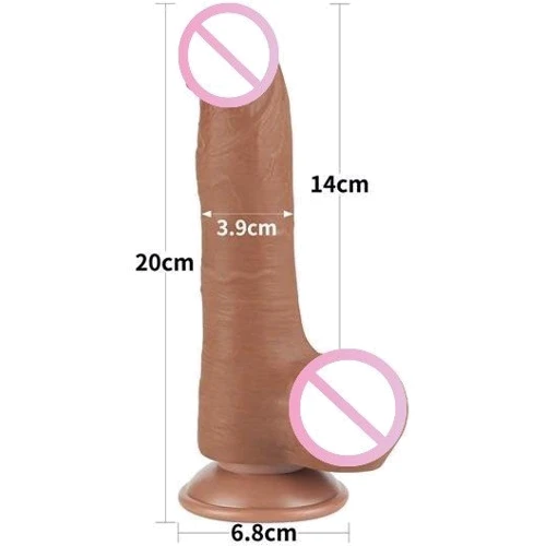 Фаллоимитатор LoveToy Sliding-Skin Dual Layer Dong 8" Brown