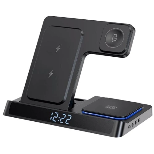 Зарядний пристрій WIWU Wireless Charger Power 5 in 1 Wi-W006 15W Black для Apple iPhone, Apple Watch and Apple AirPods: Кабель в комплекті отсутствует