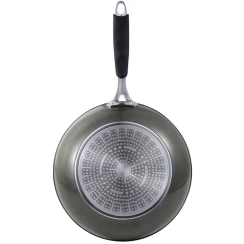 Сковорода Вок Bergner Midnight 28 см (BG-30194-GR): Антипригарное покрытие QuanTanium