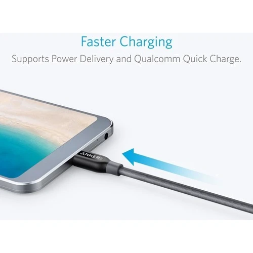 Кабель ANKER Cable USB-C to USB-C 2.0 Powerline+ V3 1.8m Grey (A81880A1): Длина 1.8 м