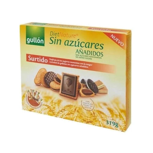 Печенье Gullon Diet Nature ассорти с шоколадом без сахара 319г