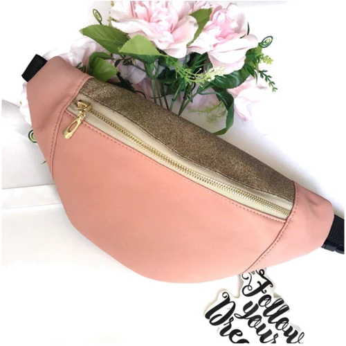 Жіноча поясна сумка Sambag Hoso MSO пудра (82119006bm)