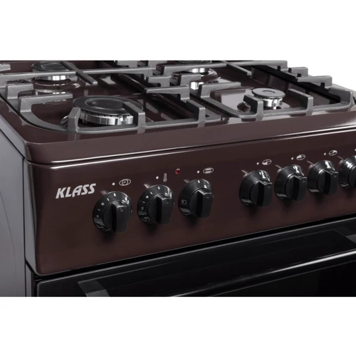 Плита комбинированная KLASS T6408E4 D.BROWN: Объем духовки, л 60