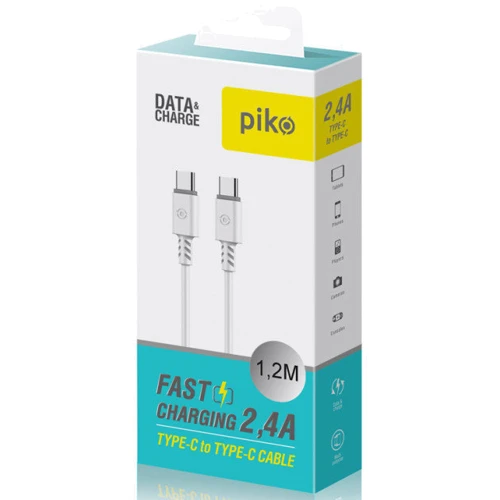 Кабель Piko Cable USB-C to USB-C 1.2m White (CB-TT11): Довжина 1.2 м