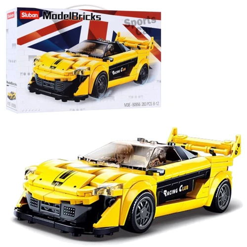 Конструктор Sluban Гоночная машина 17.2 см фигурки, 283 детали (M38-B0956): undefined undefined