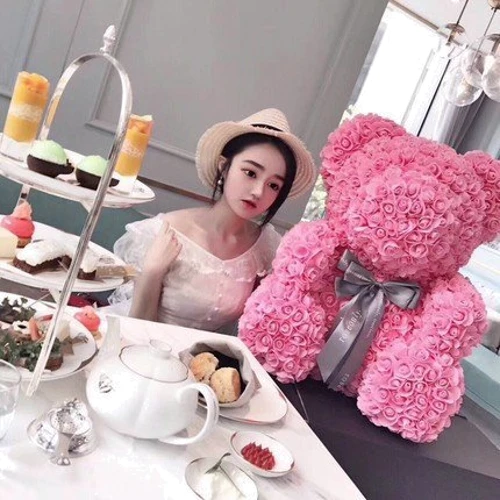 Мишка из роз UFT Bear Flowers UFT BB2 Pink фото 3