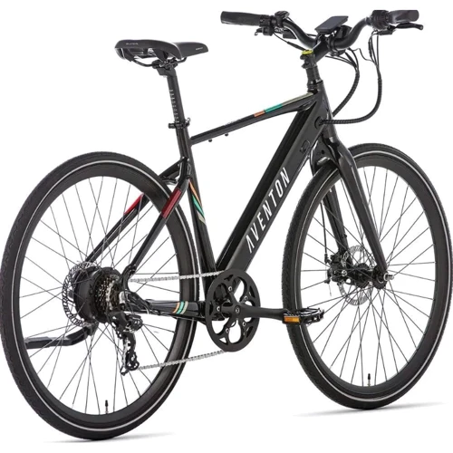 Электровелосипед 28 Aventon Soltera 7s 350 рама - M 2023 Onyx Black: Особенности С рулем, С сиденьем, С большими колесами