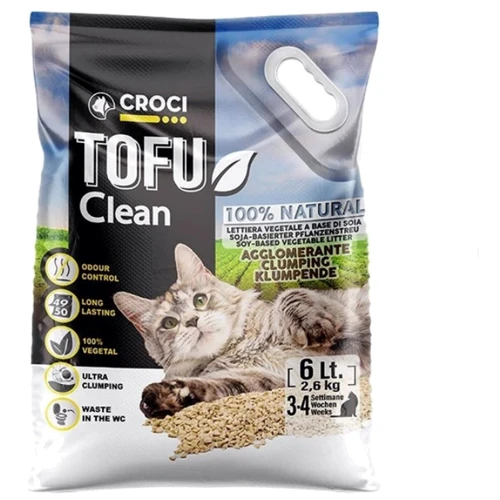 Наповнювач для котячого туалету Croci Tofu Clean 6 л (8023222138117)