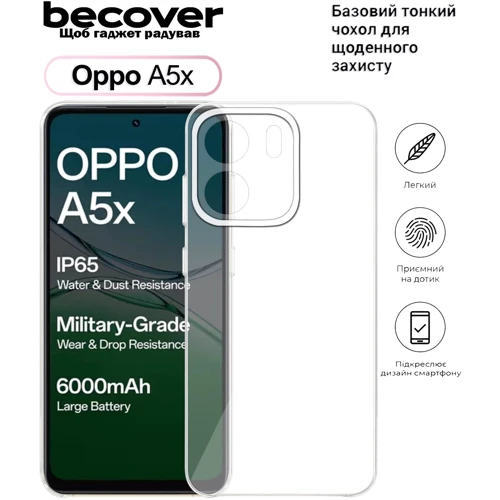 Чехол для телефонов BeCover TPU Case Transparancy for Oppo A5x (713789)