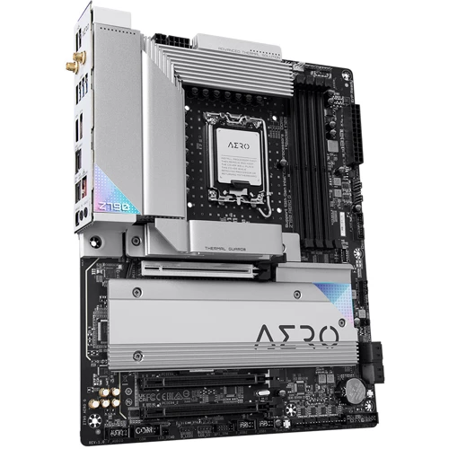GIGABYTE Z790 AERO G: Разъемы на задней панели S/PDIF (Оптический), HDMI, Ethernet RJ-45, DisplayPort, USB Type-C, USB 3.2 Gen 2, USB 3.2 Gen 1, US