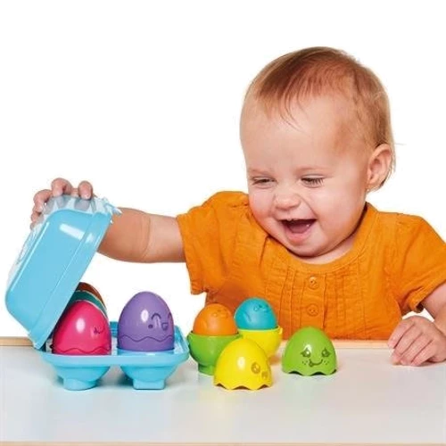 Сортер Toomies Яйца в голубом лотке 6 шт. (E73560)