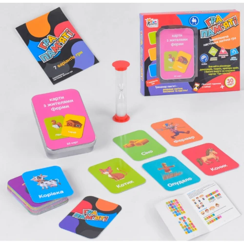 Настольная игра 4FUN Game Club UKB-B 0045-11 4 Игра памяти Жители фермы песочные часы: Производитель 4FUN Game Club