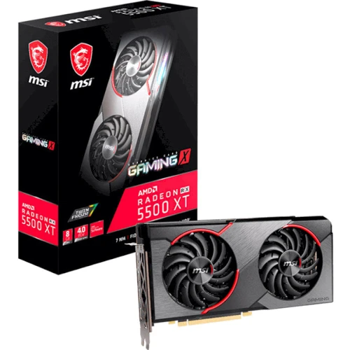 Видеокарта MSI Radeon RX 5500 XT 8192Mb GAMING X (RX 5500 XT GAMING X 8G): Объем памяти, Гб 8