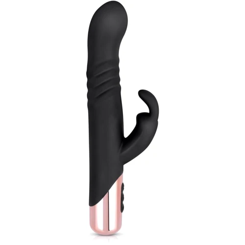 Вибратор-кролик Rosy Gold - Rabbit Vibrator with thrusting function - Black: Для кого Для женщин