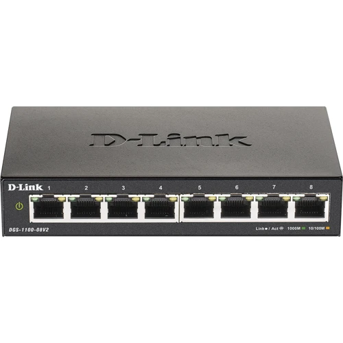 Мережевий комутатор D-Link DGS-1100-08V2/A1A: Тип управляемый уровня 2