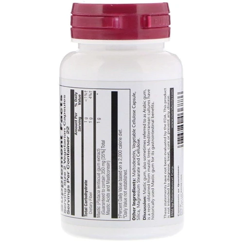 Solaray Mastic Gum 500 mg Экстракт мастиковой смолы 45 вегетарианских капсул: Тип Пищеварительные ферменты