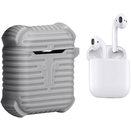 Чохол для навушників Becover Case Protective i-Smile with Belt Gray IPH1371 (702354) for Apple AirPods