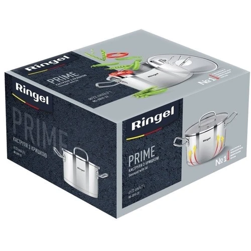Каструля Ringel Prime 22 см 4.7л (RG 2019-22): Тип Традиционная