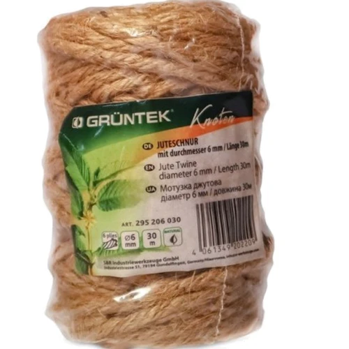 Шпагат Gruntek джутовый 6мм х 30м: Тип Шпагат