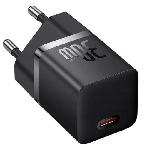 Зарядное устройство Baseus USB-C Wall Charger GaN5 1C 30W Black (CCGN070401): Кабель в комплекте отсутствует