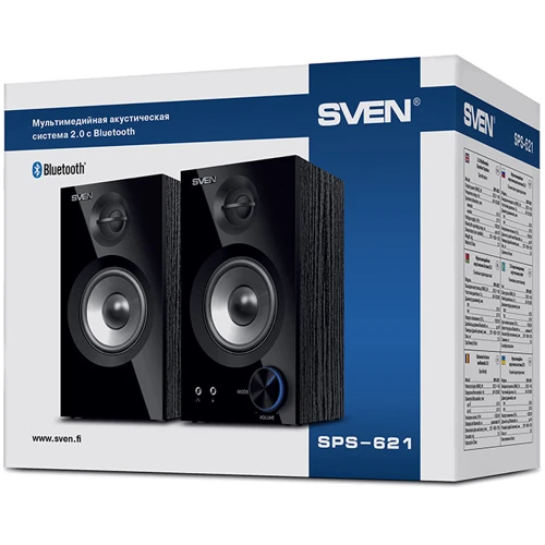 Акустическая система Sven SPS-621 Black: Материал корпуса дерево