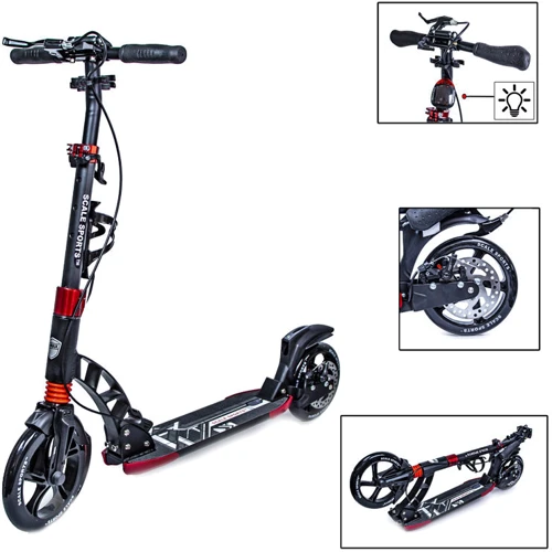 Двухколесный самокат Scale Sports. D-Max -230. Black. Дисковый тормоз!: Количество колес 2