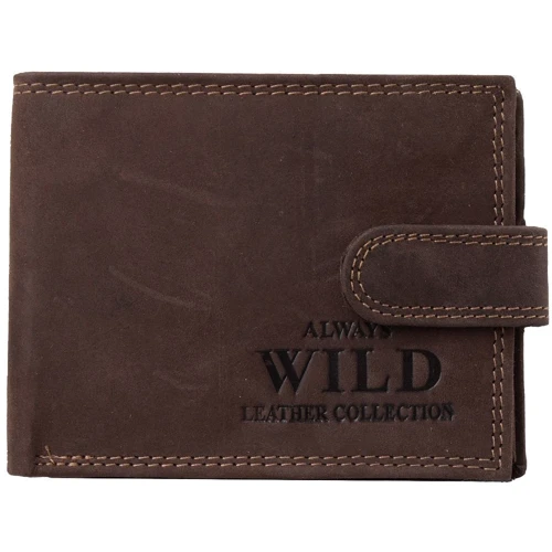 Мужское портмоне Always Wild коричневое (DNKN1187L-brown): Материал Натуральная кожа