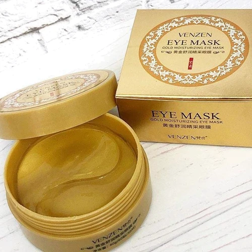 Venzen Gold Moisturizing Eye Mask Гідрогелеві патчі для очей із золотом та екстрактом спіруліни 60 шт.: Призначення Тонизирование, Увлажнение, От темных кругов, От отеков