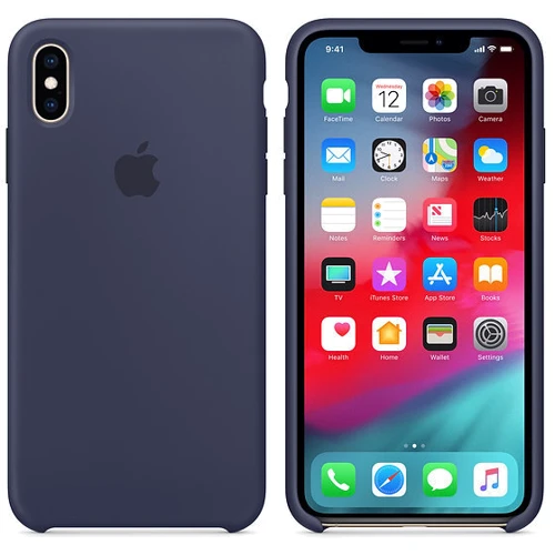 Чехол для iPhone Apple Silicone Case Midnight Blue (MRWG2) for iPhone Xs Max: Цвет синий