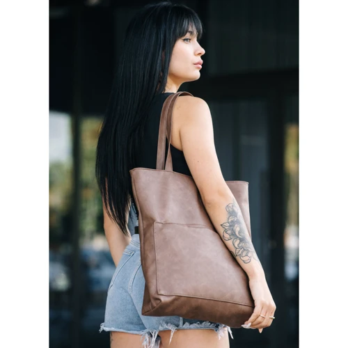 Жіноча сумка шоппер Sambag Shopper коричнева (93220061)