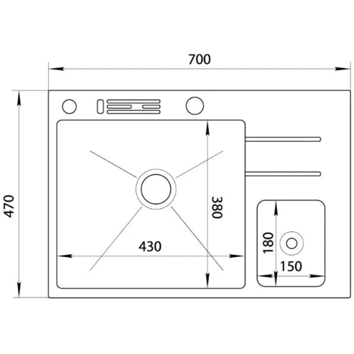 Мойка для кухни Nett NSM-7047