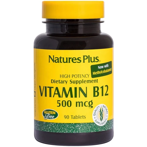 Nature's Plus Vitamin B12, 500 mcg, 90 Tablets (NTP1710)