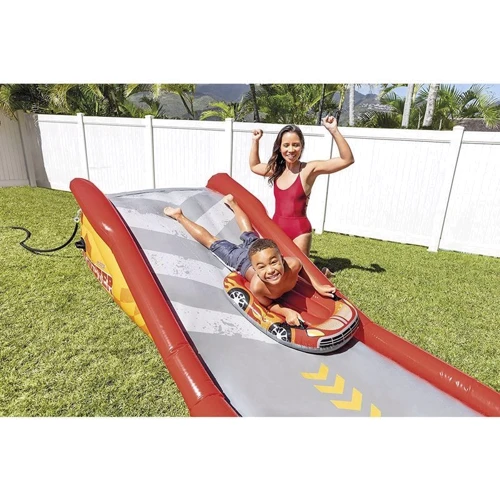 Intex Ігровий центр 57167 Racing Fun Slide гірка з 2 машинками 561x119x76 см: Виробник Intex