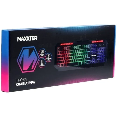 Клавиатура Maxxter KBG-UML-02B-UA USB UA Black (KBG-UML-02B-UA) UA