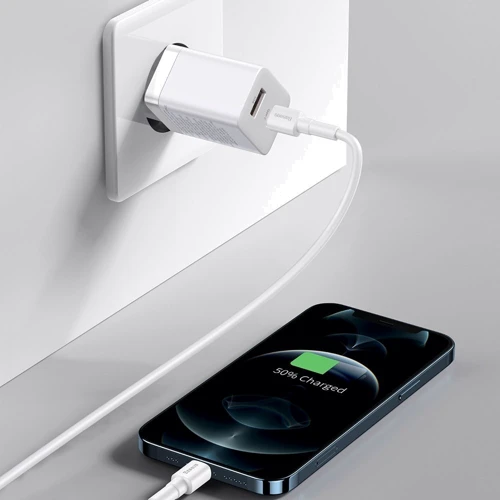 Зарядное устройство Baseus Wall Charger USB+USB-C Super Si Pro 30W White (CCSUPP-E02) фото 5