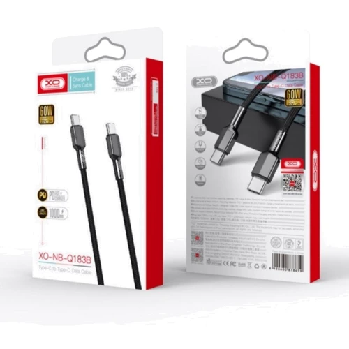 Кабель XO Cable USB-C to USB-C PD 60W 1m Black (NB183B): Тип USB Cable - USB-C