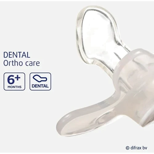 Пустушка силіконова Difrax Dental 6+ міс. Honey (800 Honey): Матеріал силикон