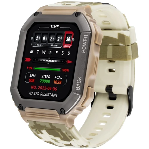 Смарт-часы Gelius Pro GP-SW007 (Tactical Navy) Military: Особенности Голосовой помощник, Функция звонка, Динамик (громкая связь), Встроенный микрофон, Большой экран, Влагозащищенные, Тактические