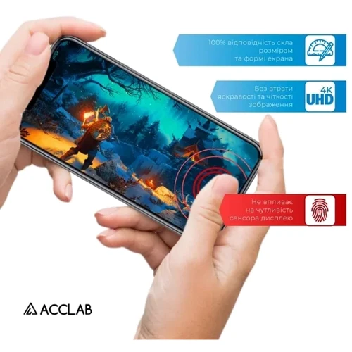 Аксессуар для смартфона ACCLAB Tempered Glass Full Glue Black for Xiaomi Redmi Note 13 Pro 5G фото 5