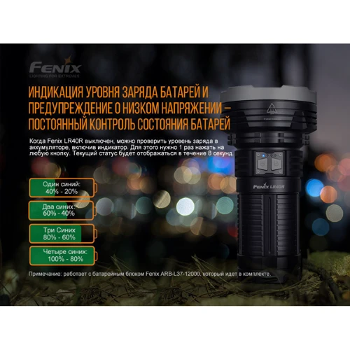 Ліхтар туристичний Фонарь Fenix LR40R фото 11