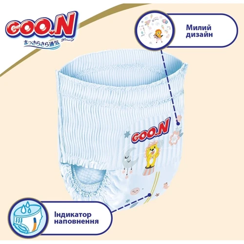 Трусики-підгузки GOO.N Premium Soft для дітей 7-12 кг (розмір 3(M), унісекс, 50 шт): Вага 7-12 кг