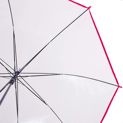 Парасолька-тростина жіночий напівавтомат HAPPY RAIN прозорий (U40970-3): Фасон палиця