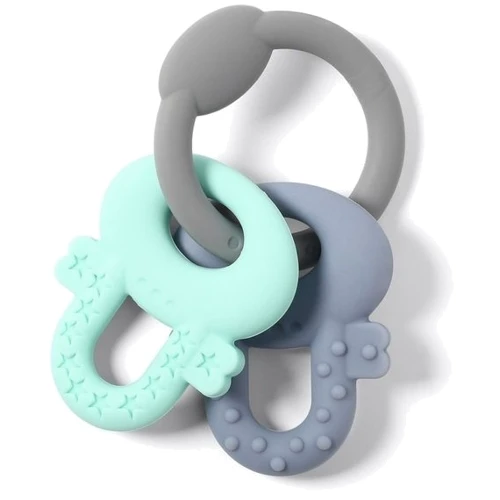 Прорезыватель для зубов BabyOno ортодонтический мятный с серым (487): Производитель BabyOno