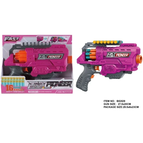 Іграшковий пістолет Turbo з м'якими патронами (BIG529R)