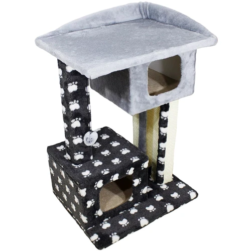 Когтеточка Lucky Pet домик Каньйон мех серая 57x44x79 см (193765)
