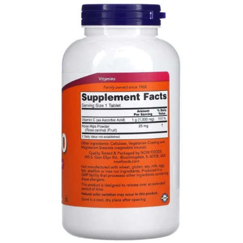NOW Foods Vitamin C-1000 250 tabs / 250 servings: Пол Унисекс